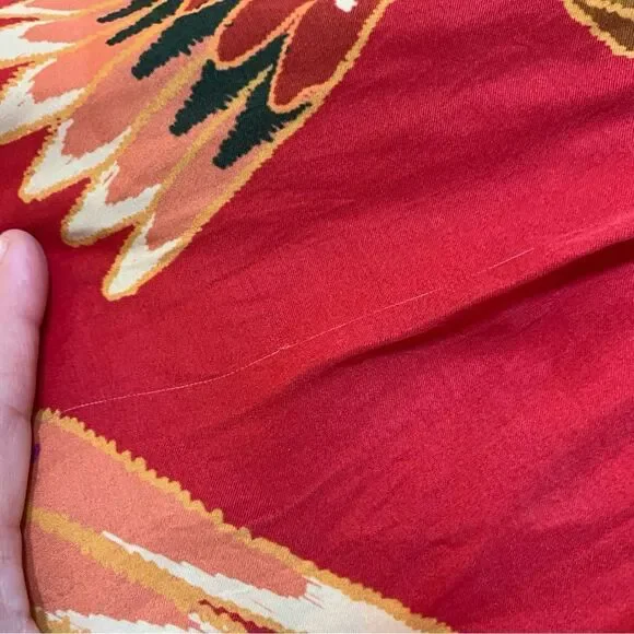 FARM Rio Jumpsuit Women Small Red Wonderful Deep V-Neck toucans Crop Ajustable - Picture 12 of 12